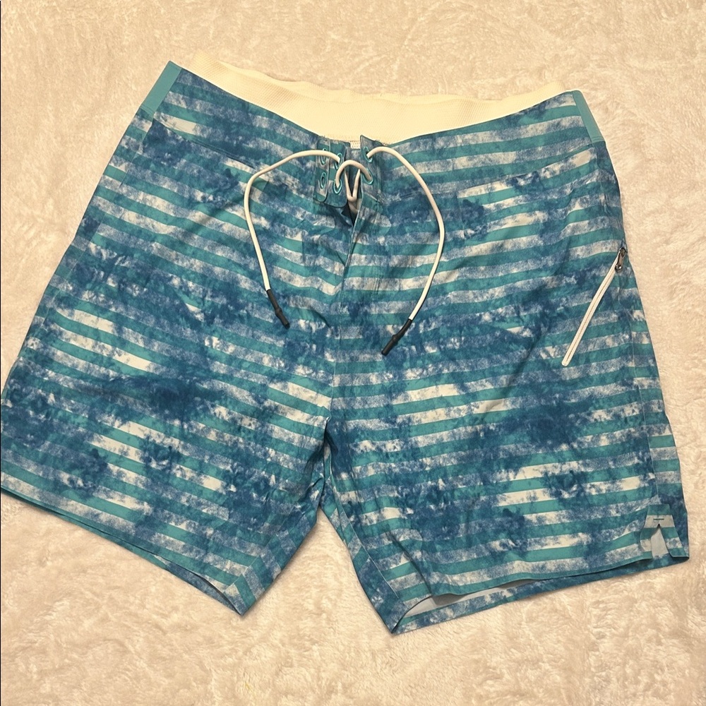 Lululemon Men's Blue Striped Swim Shorts